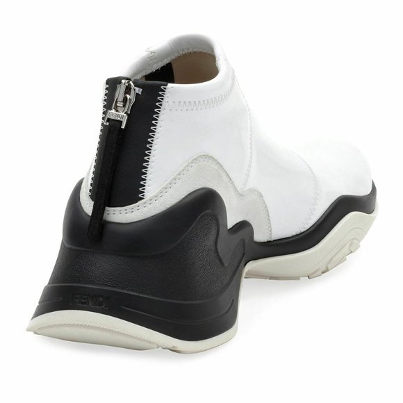 Fendi Technice Mid Top Sneaker White Size 37 - Picture 3 of 4